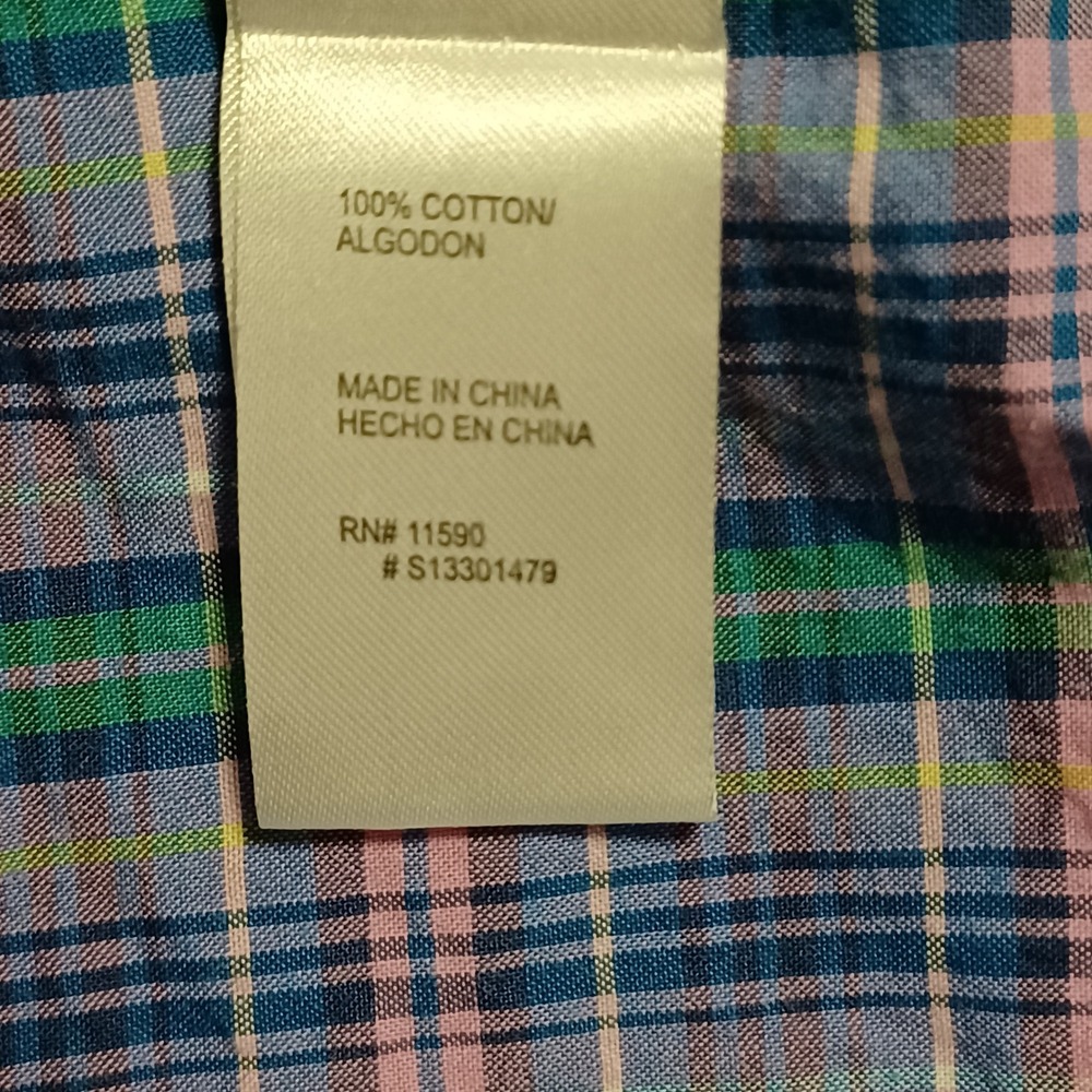 Weatherproof Shirt Mens XXL Blue Plaid Vintage Short Sleeve Button Down Pocket - Picture 10 of 13